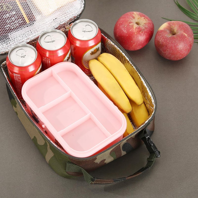 Lovoeo Lunch box Lunch bag for men women Insulated Lunchbox Lunch bags for Work Picnic Travel (Green camo) - Image 5